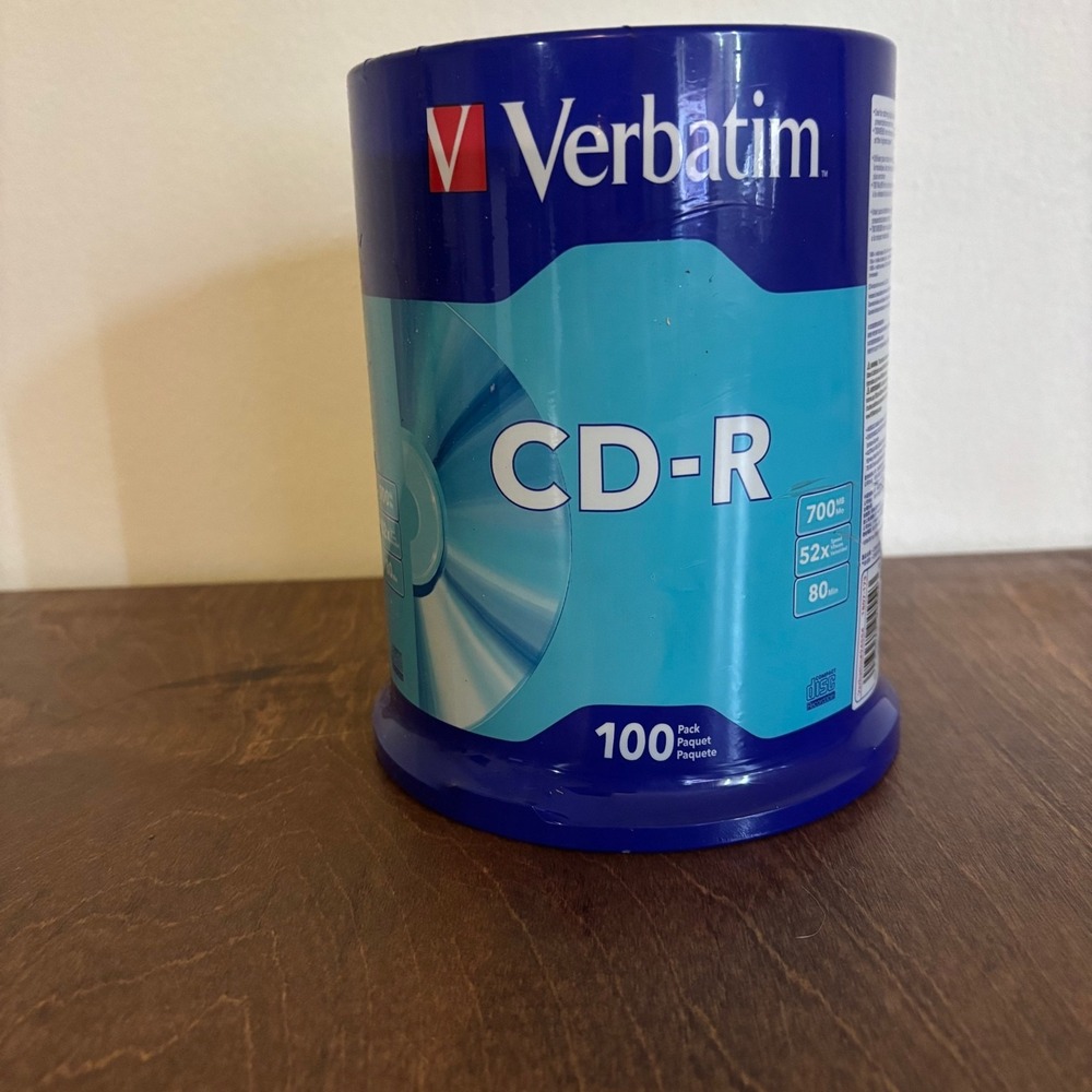 Verbatim CD-R Recordable Media 100 Pack Blue New
